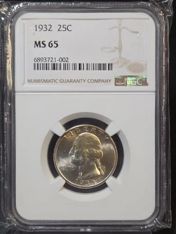 1932 Washington Quarter – NGC MS65