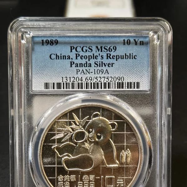 1989 PCGS MS69 10 Yn Silver Panda