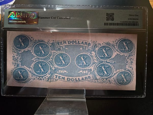 $10 Confederate Note 1862 VF35 - Image 2