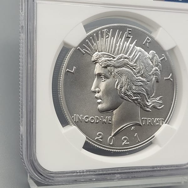 2021 Peace High Relief MS70 NGC First Day - Image 3