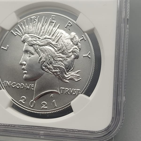 2021 Peace High Relief MS70 NGC First Day - Image 4