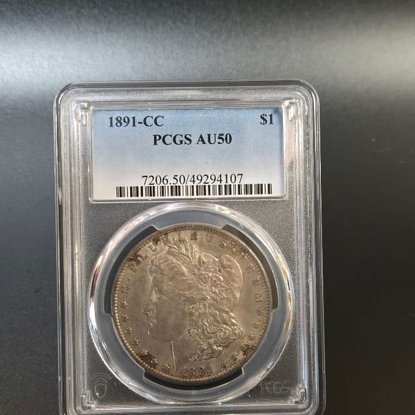 1891-CC PCGS AU50 Morgan Dollar