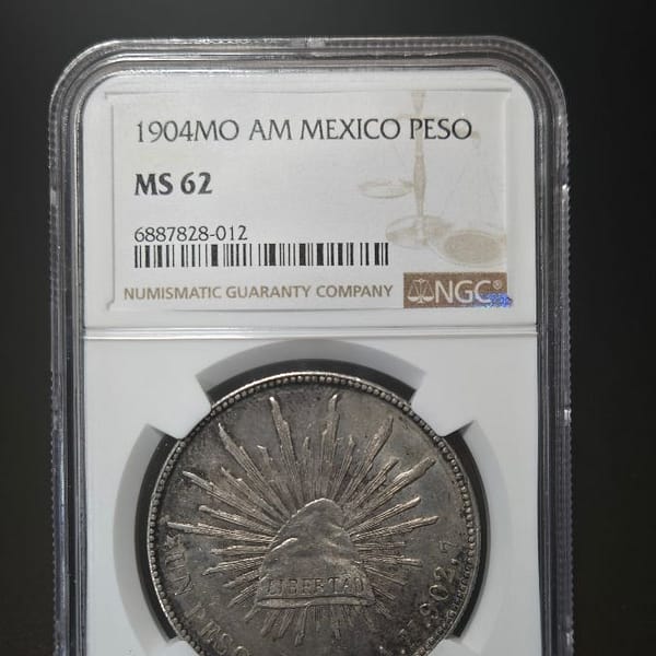 1904MO AM Mexico Peso NGC MS 62