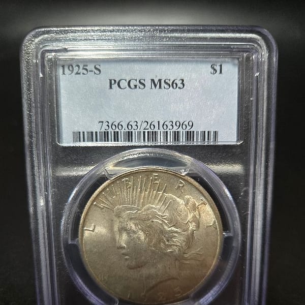 1925-S PCGS MS63 Peace Dollar
