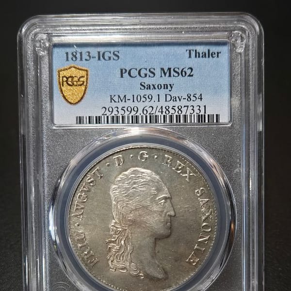 1813-IGS Thaler PCGS MS62 Saxony