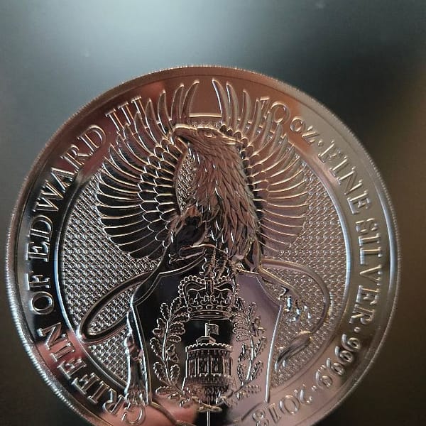 2018 GB 10 oz Silver Griffin of Edward III