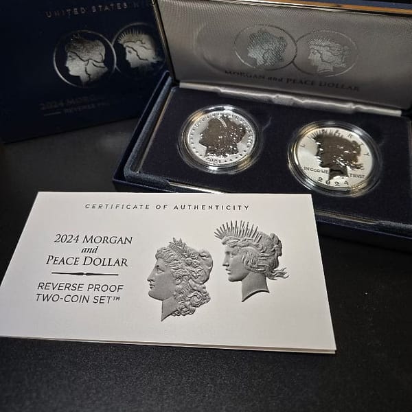 2024 Morgan & Peace Dollar Reverse Proof Set