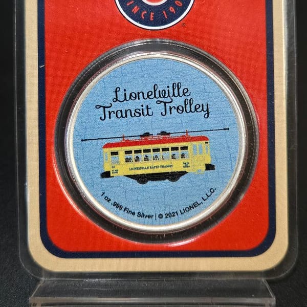 Lionel Trolley 1 oz .999 Silver Round