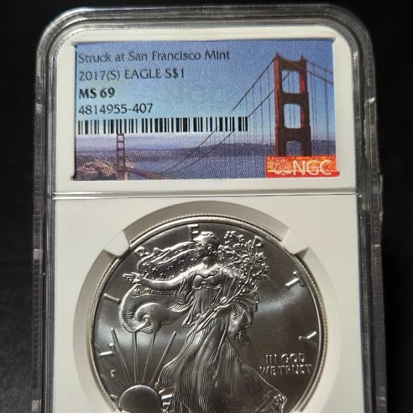 2017-S NGC MS69 Silver Eagle