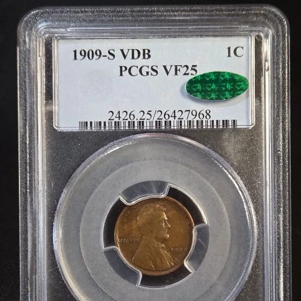 1909-S VDB Penny PCGS VF25