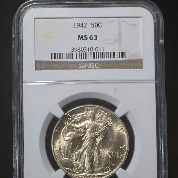 1942 Walking Liberty NGC MS63