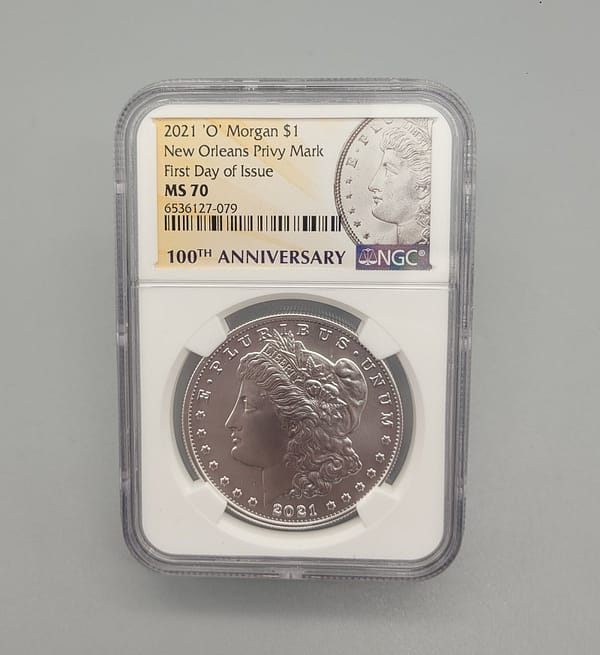 2021 O Morgan First Day Of Issue Ms70 NGC