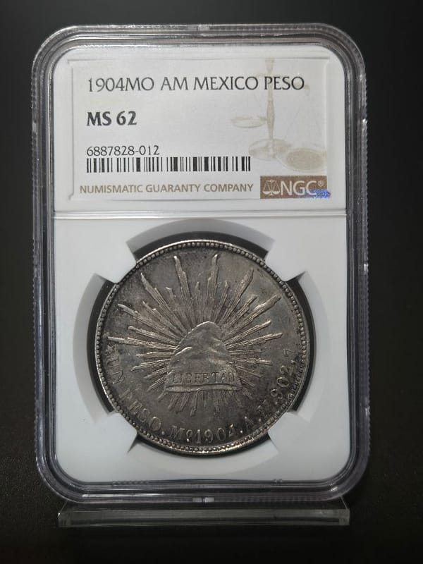 1904MO AM Mexico Peso NGC MS 62 - Image 5