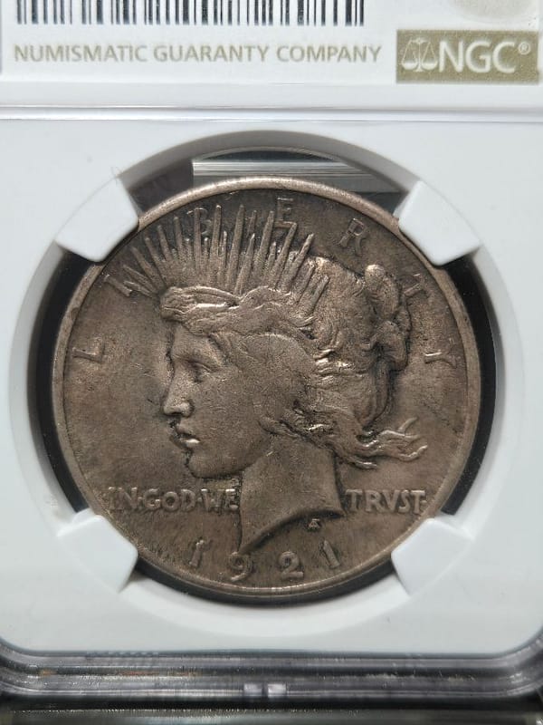 1921 NGC AU58 High Relief Peace Dollar - Image 5