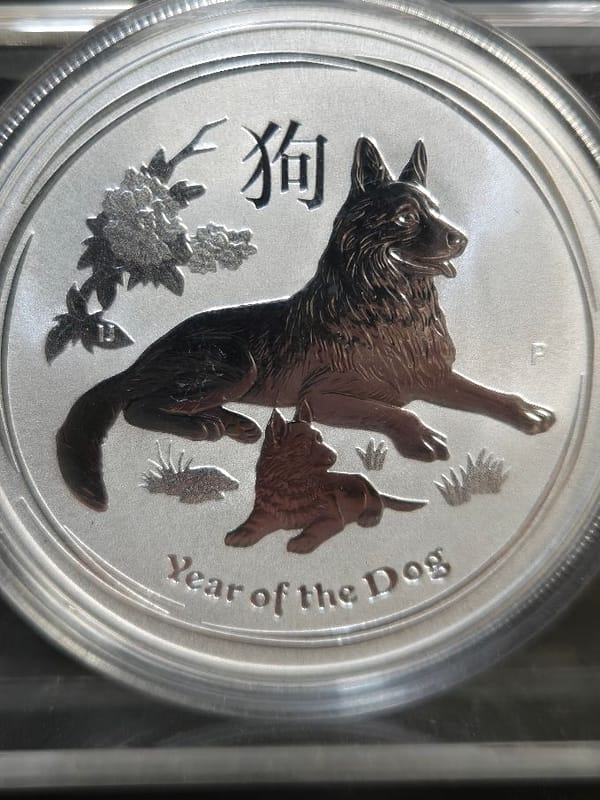 2018 Australia Year Of The Dog 1 oz Silver - Image 4