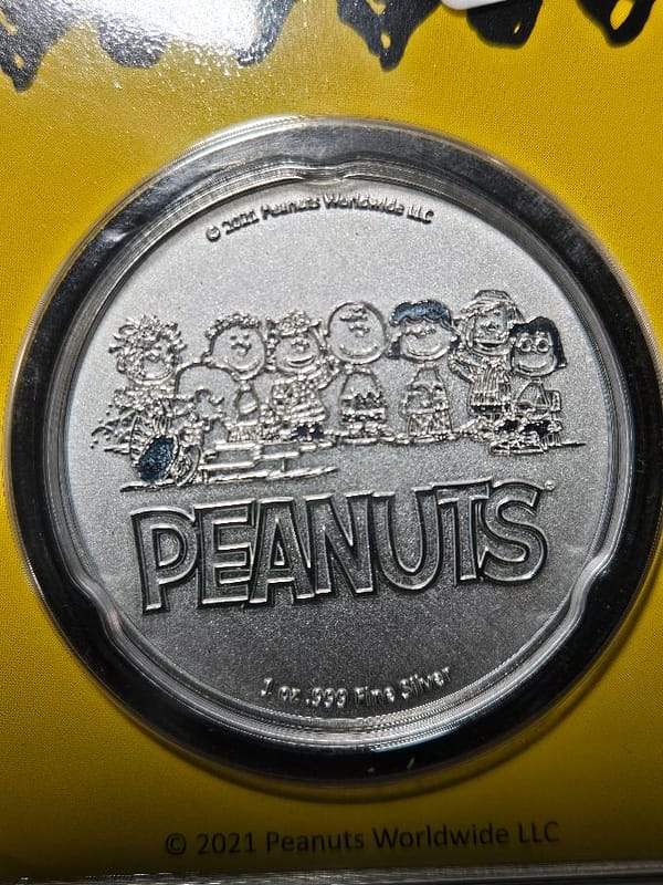 2021 Peanuts Colorized Woodstock 1 oz Silver - Image 3