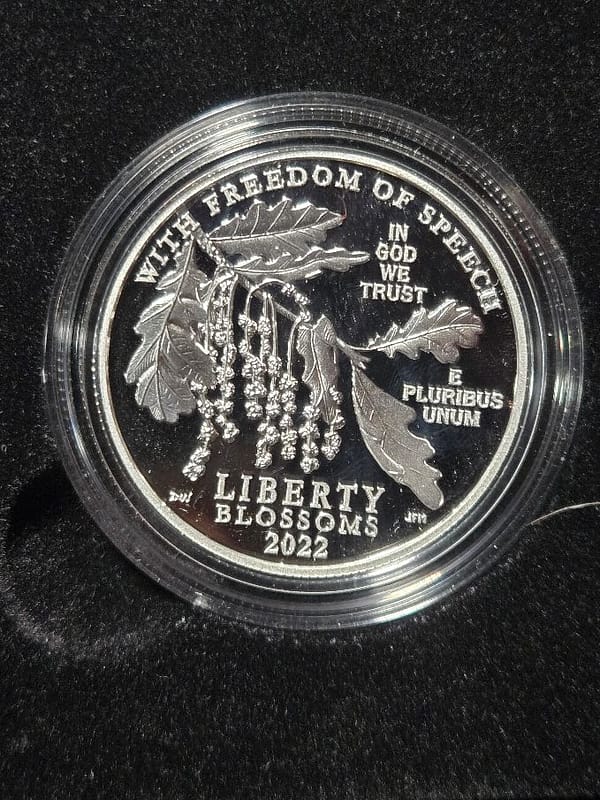 2022 First Amendment To The United States Constitution Platinum Proof Coin Freedom Of Speech - Image 2