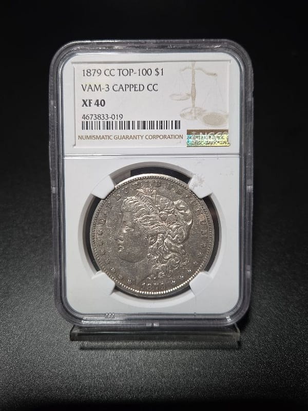 1879-CC Morgan VAM-3 Capped CC NGC XF40