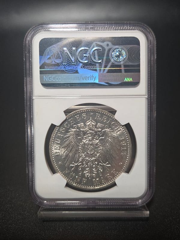 1914A Germany 5M Prussia NGC MS 61 - Image 2
