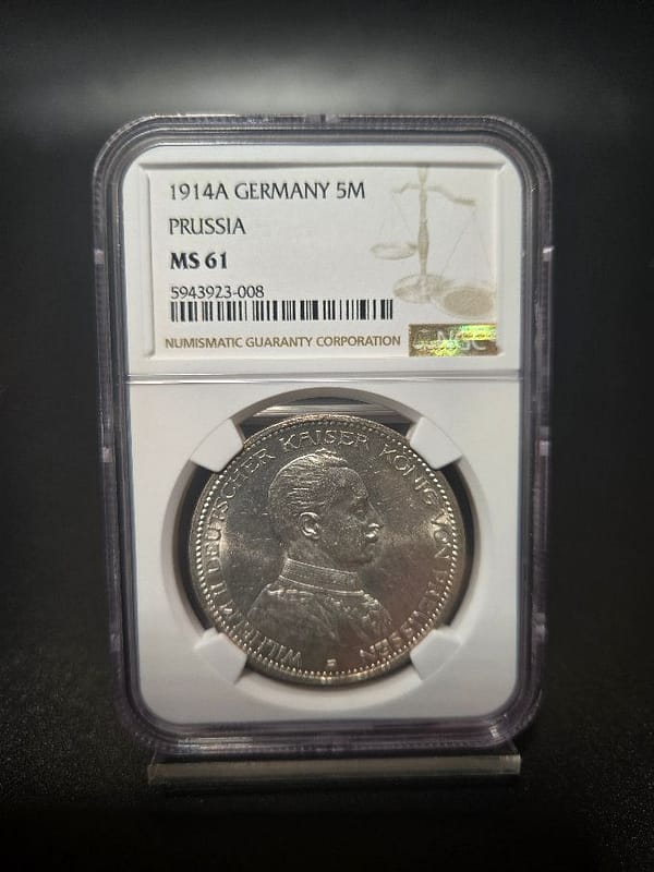 1914A Germany 5M Prussia NGC MS 61