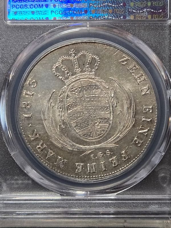 1813-IGS Thaler PCGS MS62 Saxony - Image 2