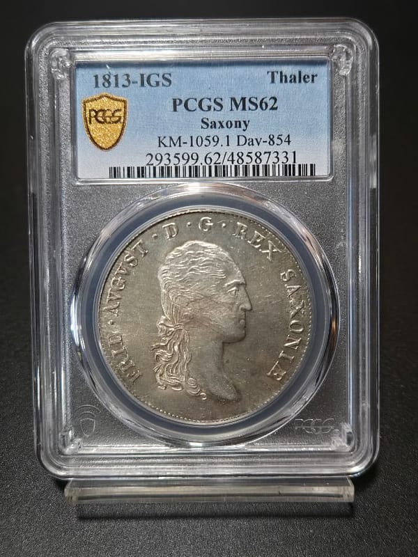1813-IGS Thaler PCGS MS62 Saxony