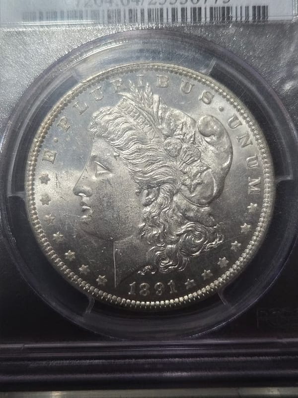 1891 PCGS MS64 Morgan Dollar - Image 5