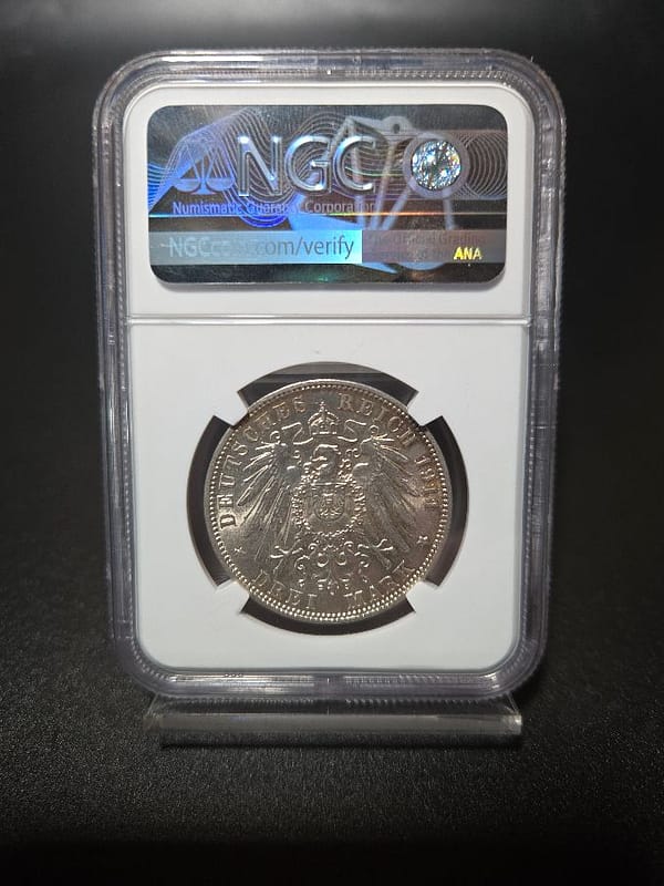 1911J Germany 3M Hamburg MS 63 NGC - Image 4