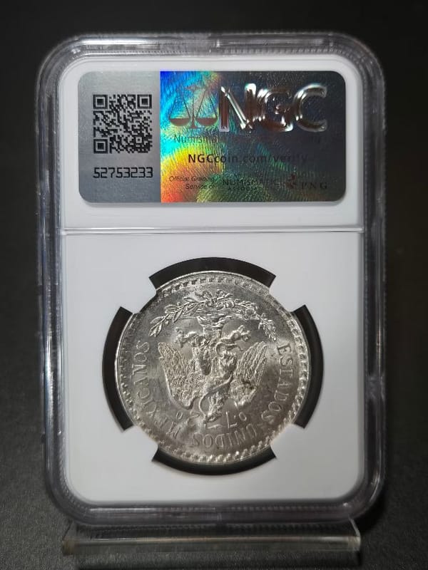 1926M Mexico Peso NGC MS 64 - Image 2