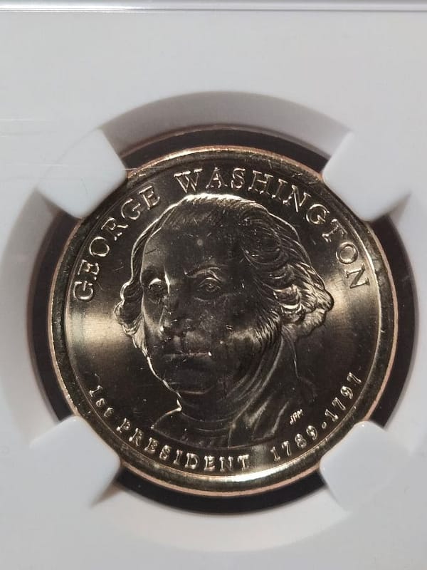2007 $1 George Washington Mint Error Coin BU - Image 3