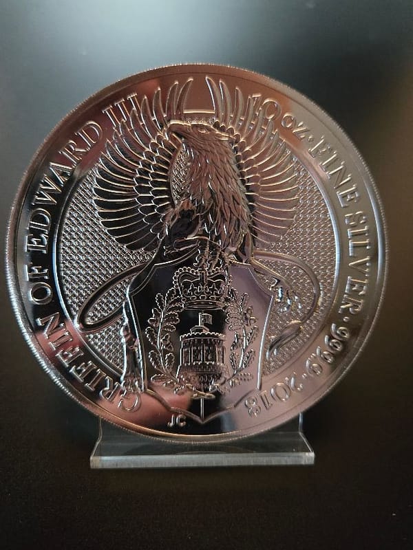 2018 GB 10 oz Silver Griffin of Edward III