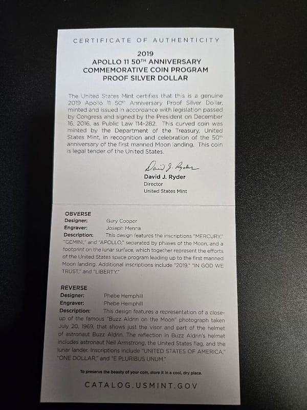 2019 Apollo 11 50th Anniversary Coin - Image 4