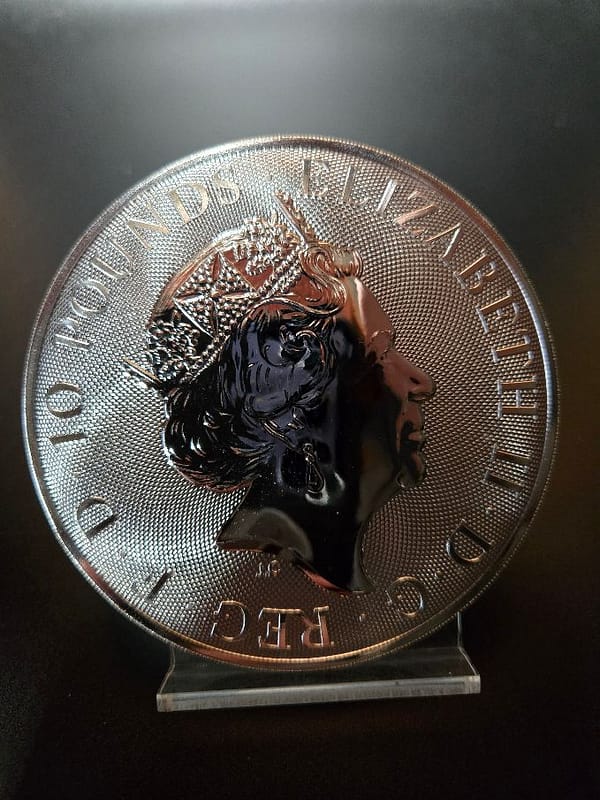 2020 Great Britain 10 oz Silver Queens Beasts Falcon Of The Plantagenets - Image 3