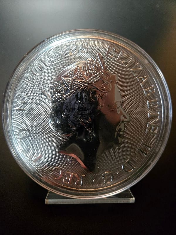 2020 Great Britain 10 oz Silver Queens Beasts Falcon Of The Plantagenets - Image 2