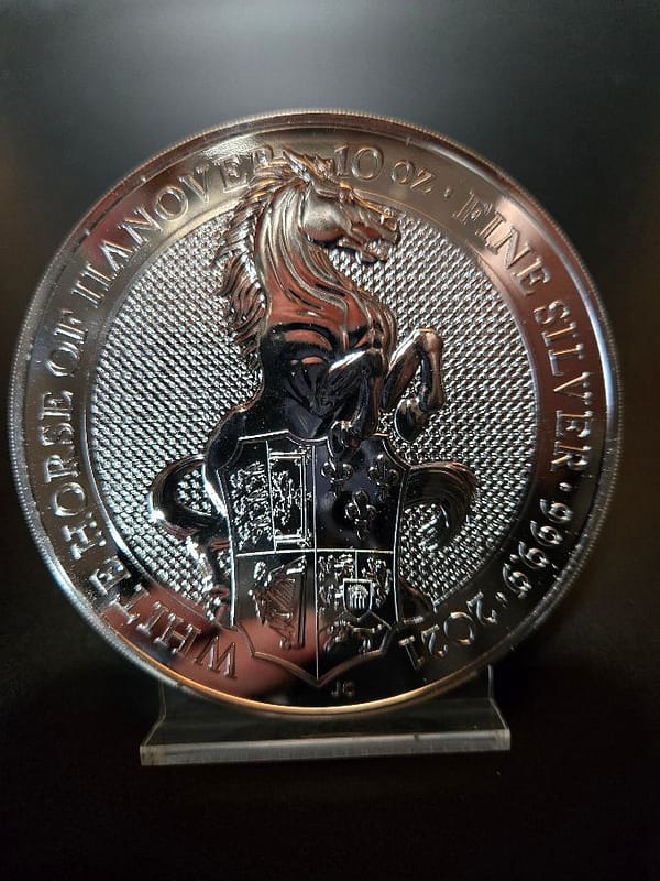 2021 GB 10 oz Silver White Horse Hanover - Image 4