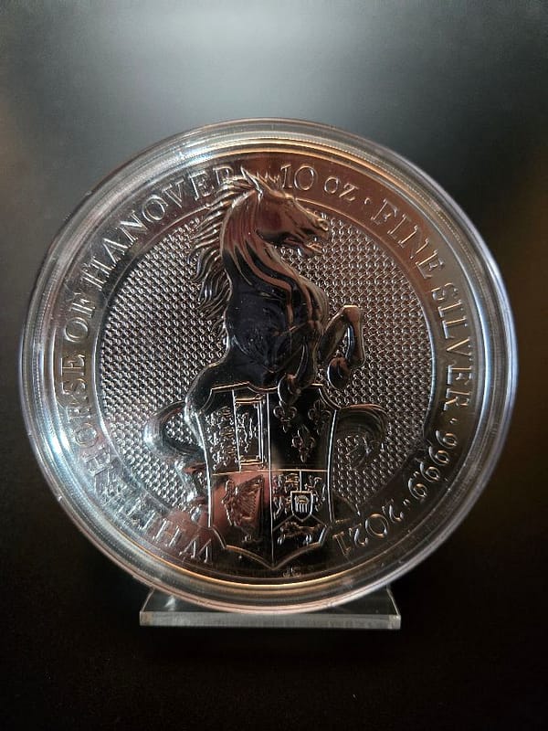 2021 GB 10 oz Silver White Horse Hanover - Image 3