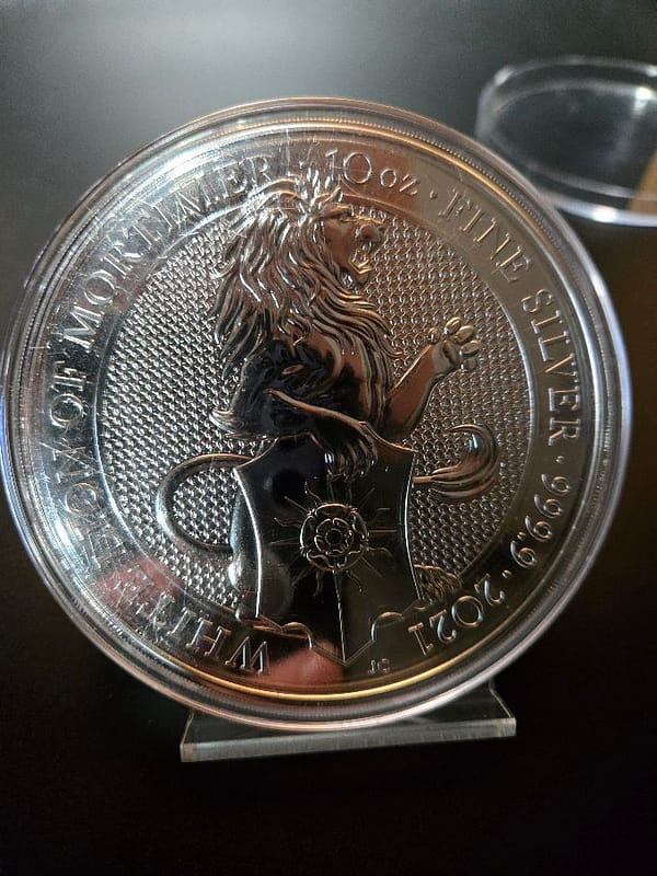 2021 Queen’s Beasts White Lion 10 oz - Image 3