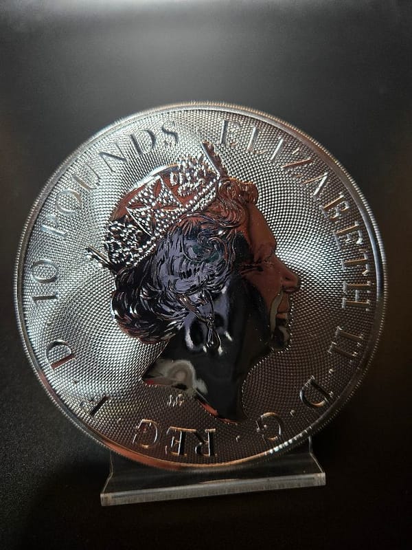 2021 Queen’s Beasts White Lion 10 oz - Image 4