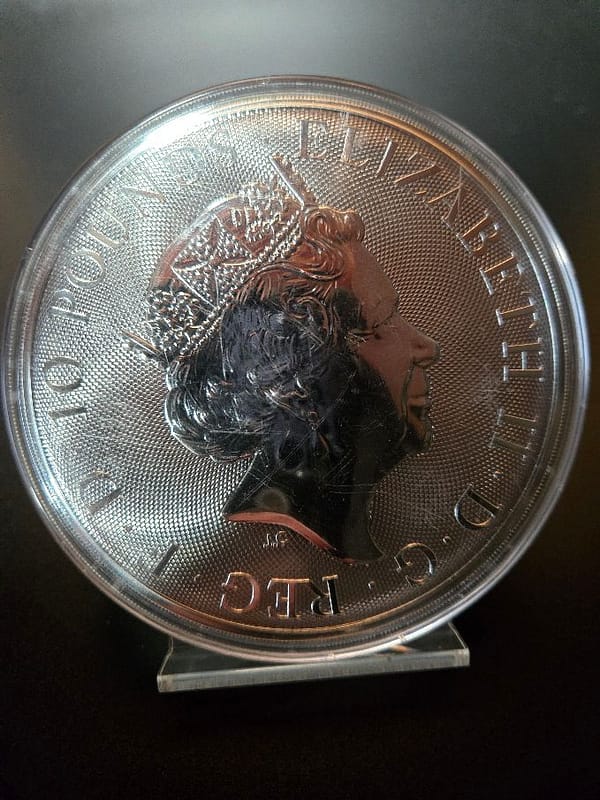 2021 Queen’s Beasts White Lion 10 oz - Image 2