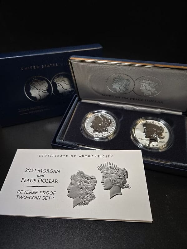 2024 Morgan & Peace Dollar Reverse Proof Set