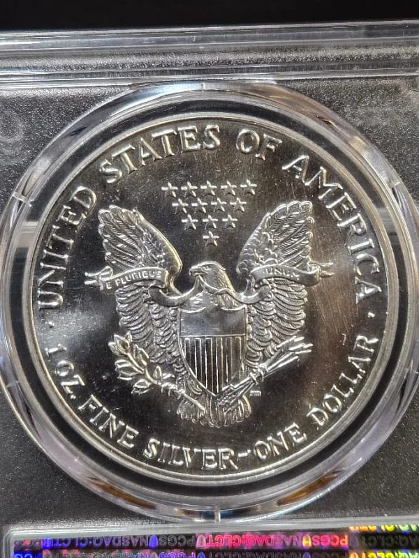 1987 PCGS MS69 Silver Eagle - Image 3