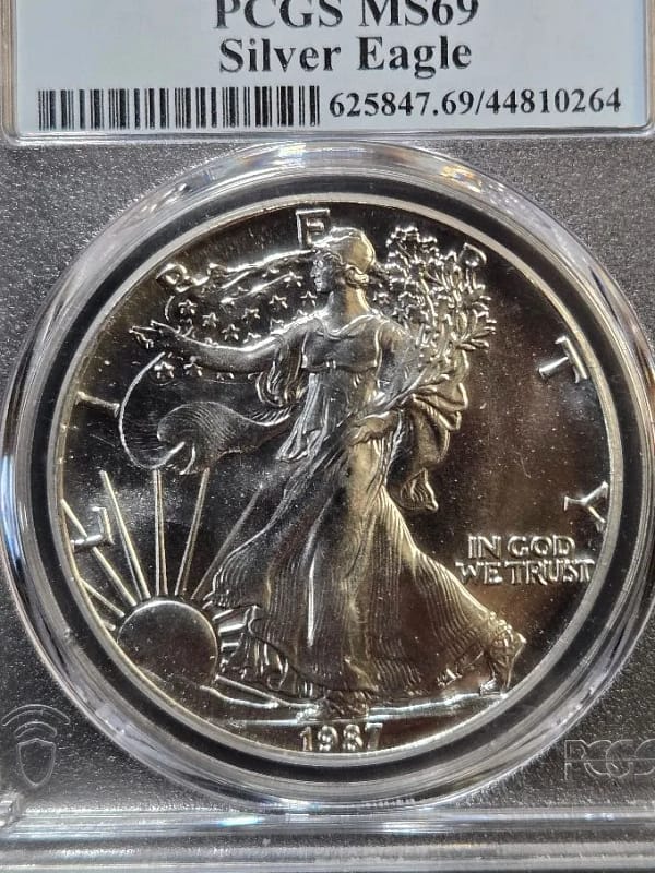 1987 PCGS MS69 Silver Eagle - Image 5