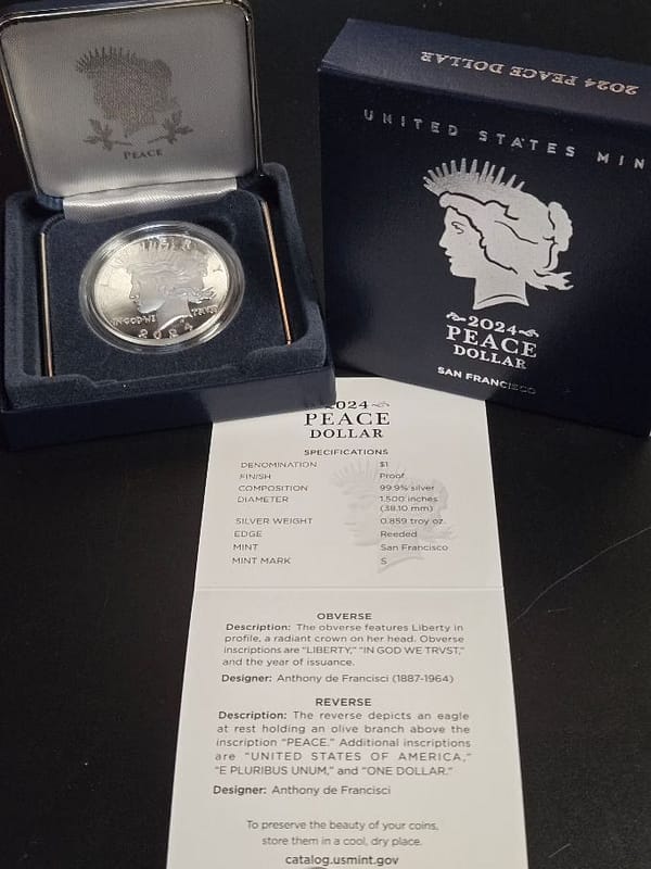 2024 Peace Dollar San Francisco
