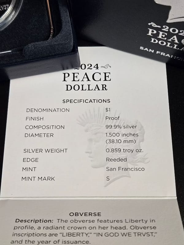 2024 Peace Dollar San Francisco - Image 4