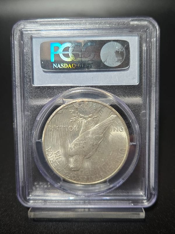1925-S PCGS MS63 Peace Dollar - Image 3