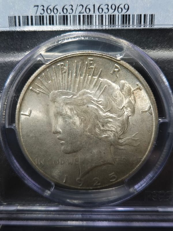 1925-S PCGS MS63 Peace Dollar - Image 5