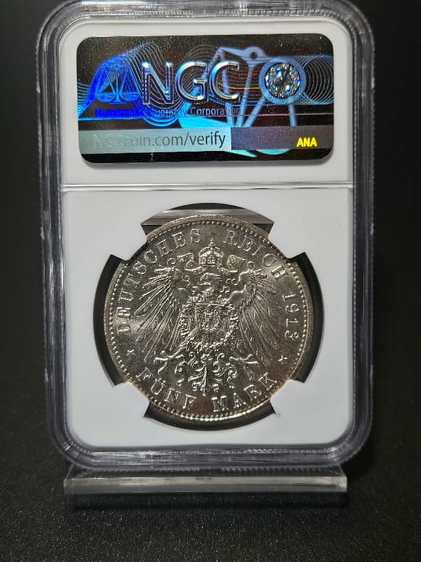 1913A Germany 5M Prussia MS 62 NGC - Image 5