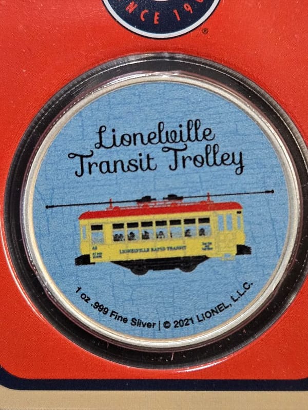 Lionel Trolley 1 oz .999 Silver Round - Image 2