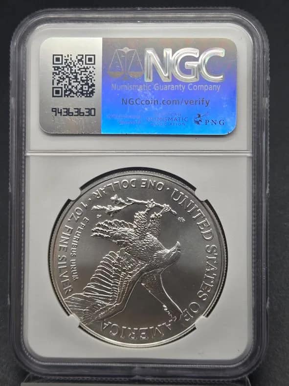 2025 Silver Eagle MS70 NGC