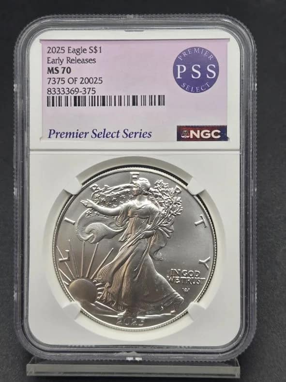 2025 Silver Eagle MS70 NGC